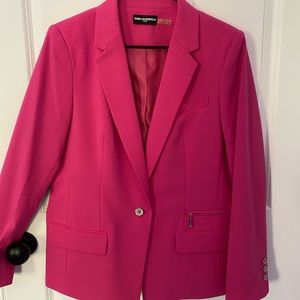 Karl Lagerfeld Paris Button Zipper Accents Blazer